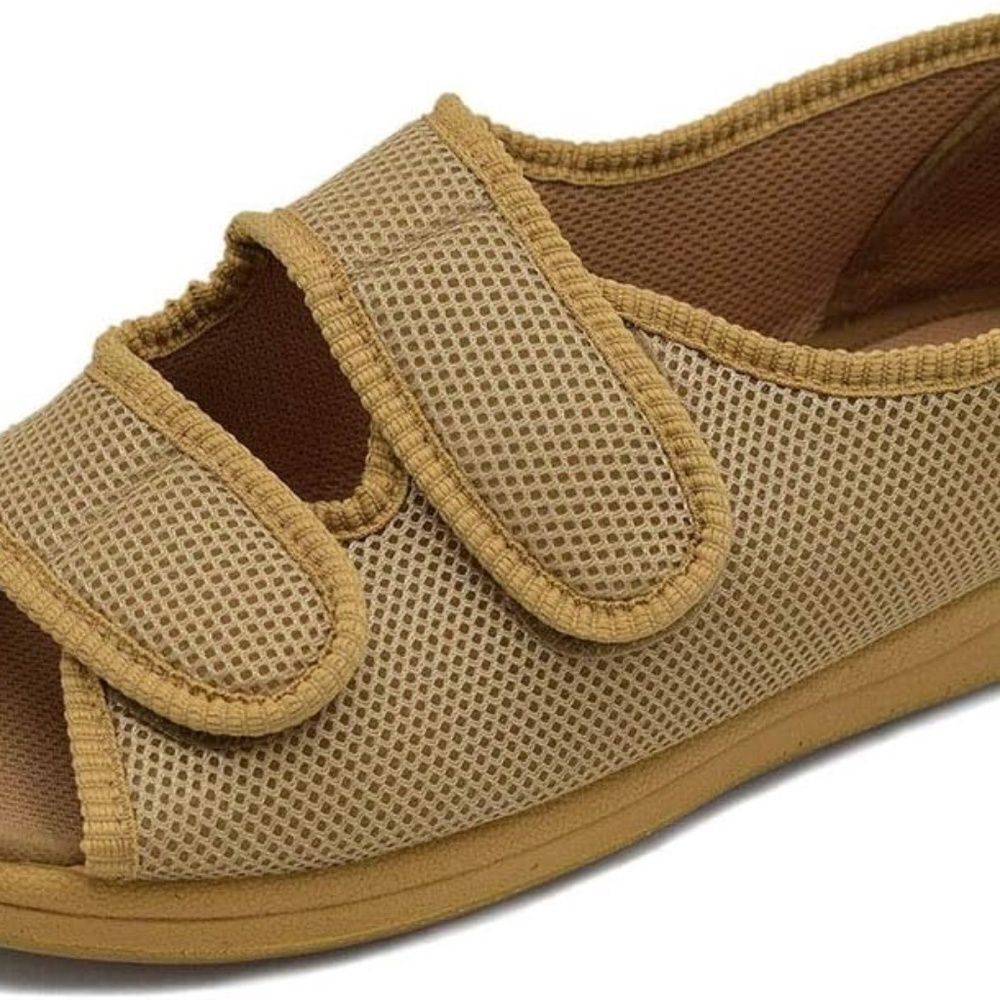 W Lesvago Beige Adjustable Diabetic/Edema/Arthritis Sz 8